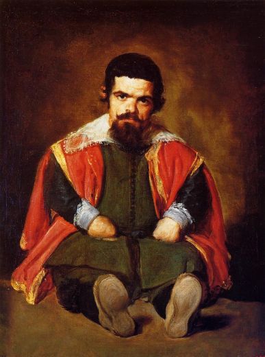 Diego Velazquez - A Dwarf Sitting on the Floor (Sebastian de Morra)