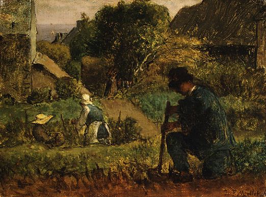 Jean Francois Millet - Garden Scene