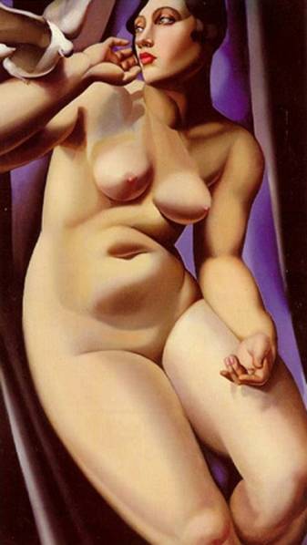 Tamara de Lempicka - Nude with Dove, 1928