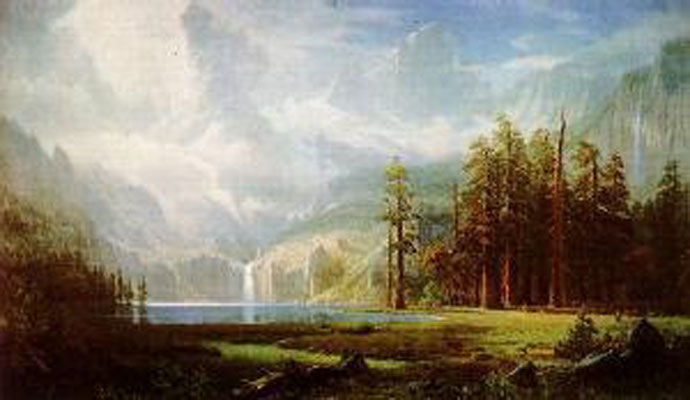 Albert Bierstadt Grandeur of The Rockies Oil Painting