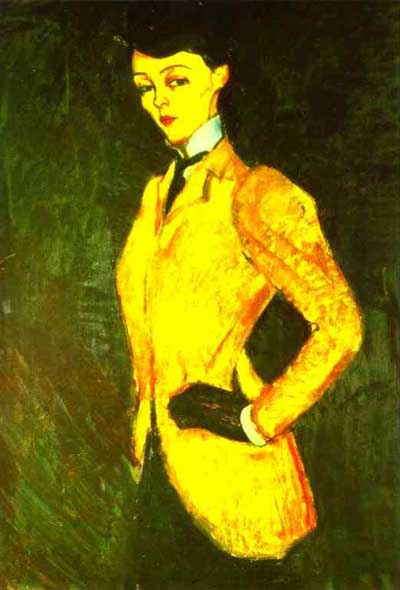 Amedeo Modigliani Woman in Yellow Jacket The Amazon Oil Painting