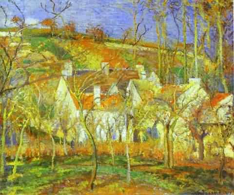 Camille Pissarro Red Roofs Oil Painting