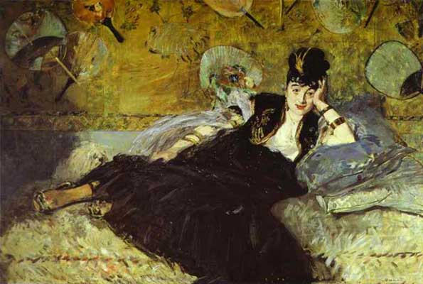 Edouard Manet Woman with Fans Nina de Callias Oil Painting