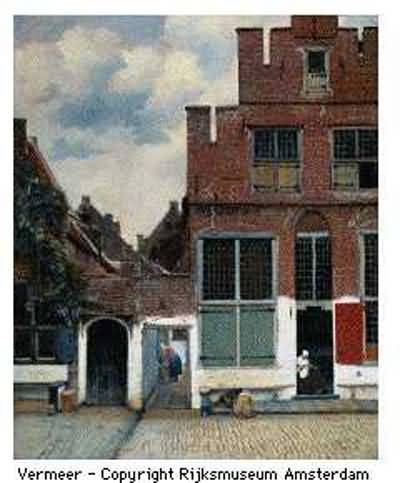 Jan Vermeer Street In Delft Oil Painting