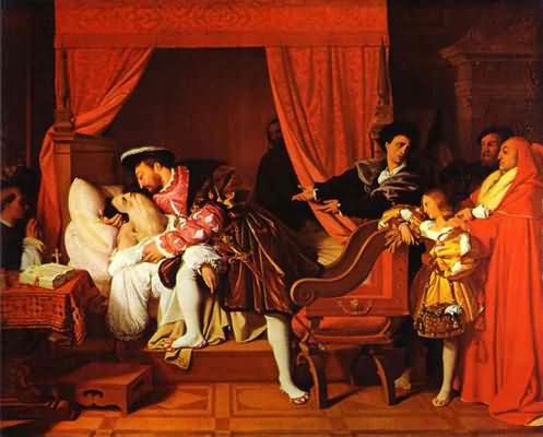 Jean Auguste Dominique Ingres Death of Leonardo da Vinci Oil Painting