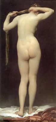 Lord Frederic Leighton Standing Nude Figure Seen From Behind Oil Painting