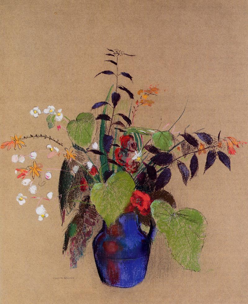 Flowers in a Blue Jug