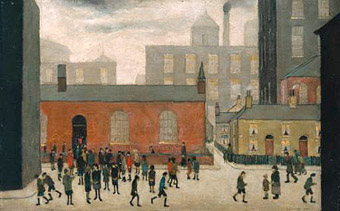 L-S-Lowry Coming out of School 1927