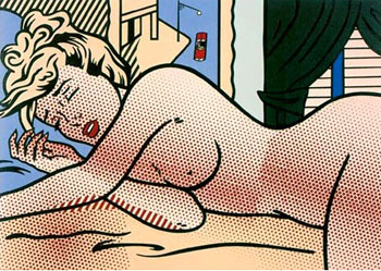 Roy Lichtenstein Nude with Street Scene Painting