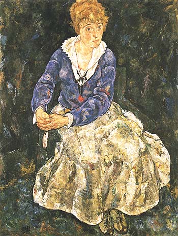 Egon Scheile Portrait of the Artists Wife, Seated 1918