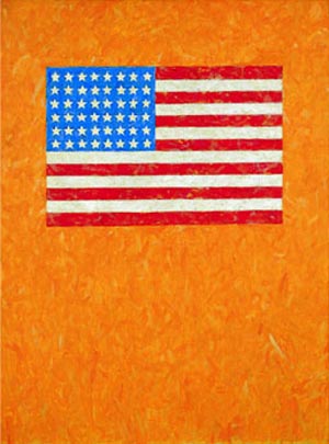 Flag on Orange Field