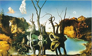 Salvador Dali Reflections of Elephants 1937