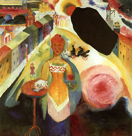 Wassily Kandinsky Dame in Moscow 1912