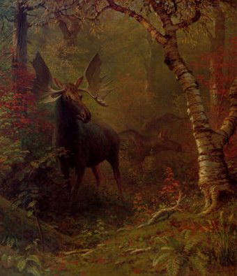 Albert Bierstadt Moose oil painting reproduction