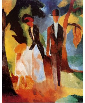 Auguste Macke Leute am Blauen See oil painting