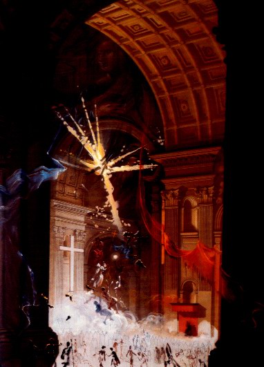 Salvador Dali Explosion of Mystical faith in a cathedral