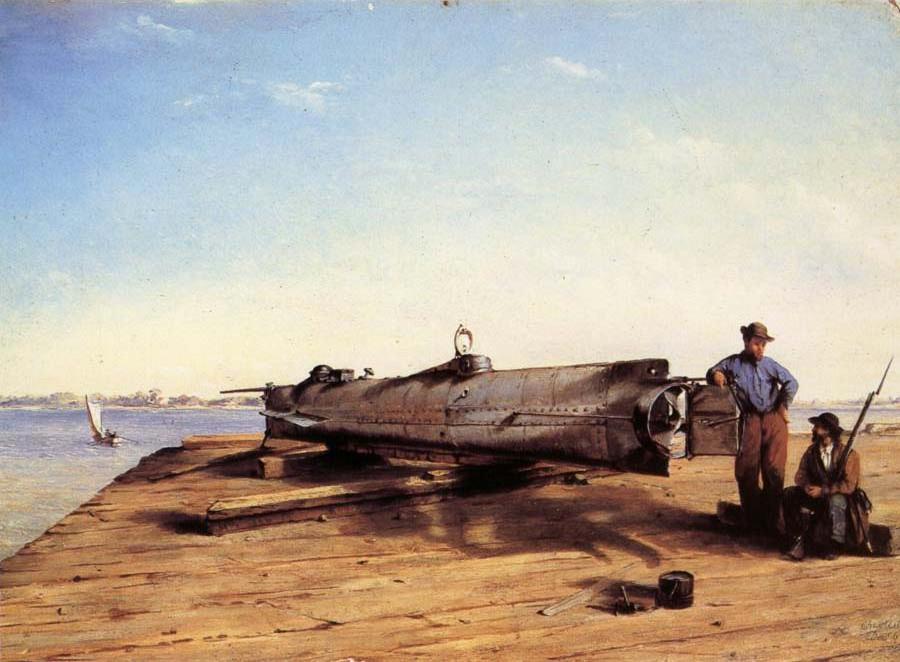 Submarine Torpedo Boat H.L.Hunley,Charleston,Dec.3.1863