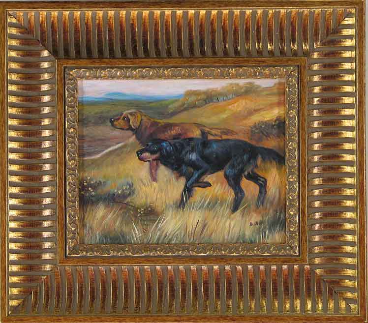 Two Setters in a LandscapeThe price includes the frame