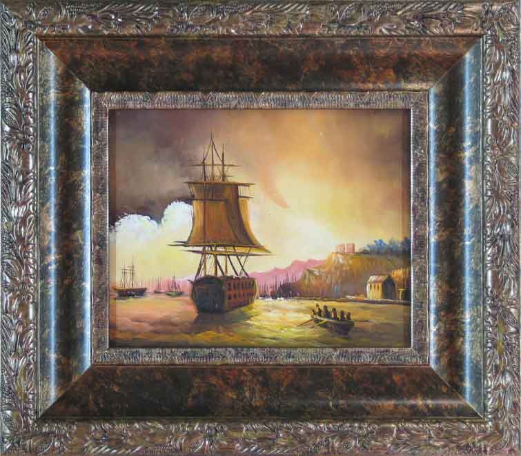 The Harbor at Odessa on the Black SeaThe price includes the frame