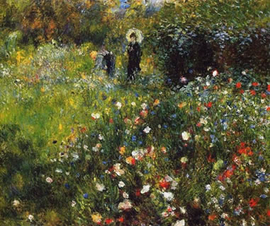 Summer Landscape (Woman with a Parasol in a Garden)