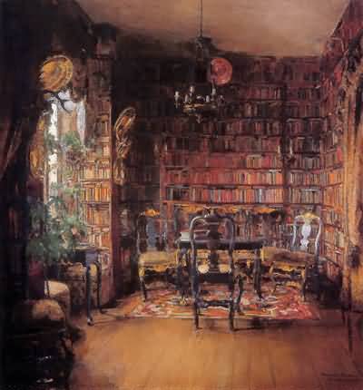 Harriet Backer Thorvald Boecks bibliotek