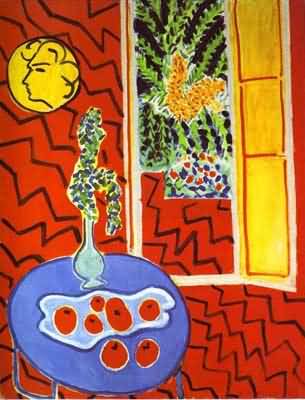 Henri Matisse Red Interior Still Life on a Blue Table