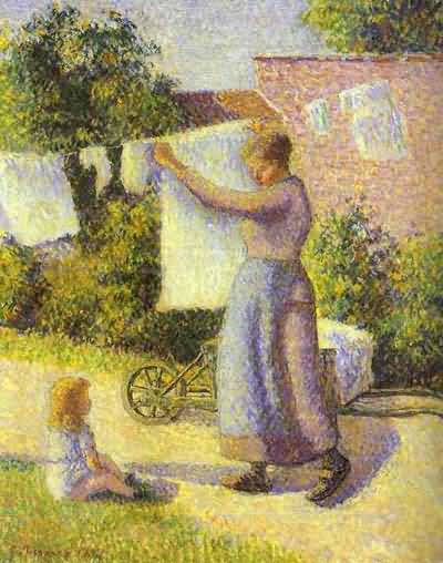 Camille Pissarro Woman Hanging Laundry