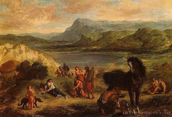 Eugene Delacroix Ovid Among the Scythians