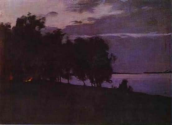 Isaac Levitan Bonfire