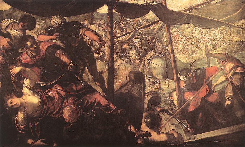 TINTORETTO Battle between Turks and Christians