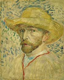 Self Portrait with Straw Hat, Paris 1887 - Vincent Van Gogh