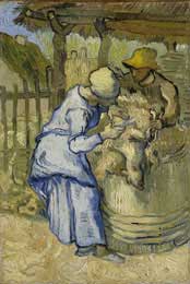 Sheep Shearer (after Millet), St. Remy 7/1889 - Vincent Van Gogh