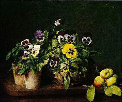 Henri Fantin Latour Still Life with Pansies