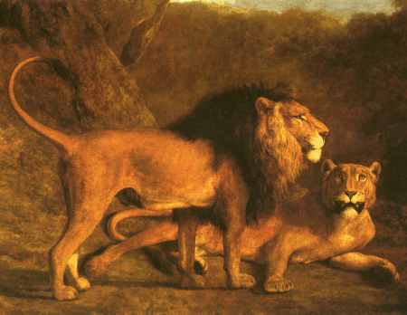 Two Lions, Life Size