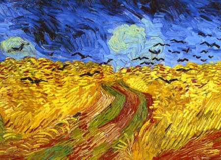 Wheat Field with Crows (detail)