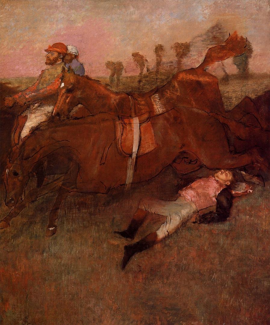 Scene from the Steeplechase - the Fallen Jockey