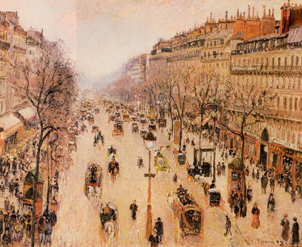 Boulevard Montmartre - Morning, Grey Weather