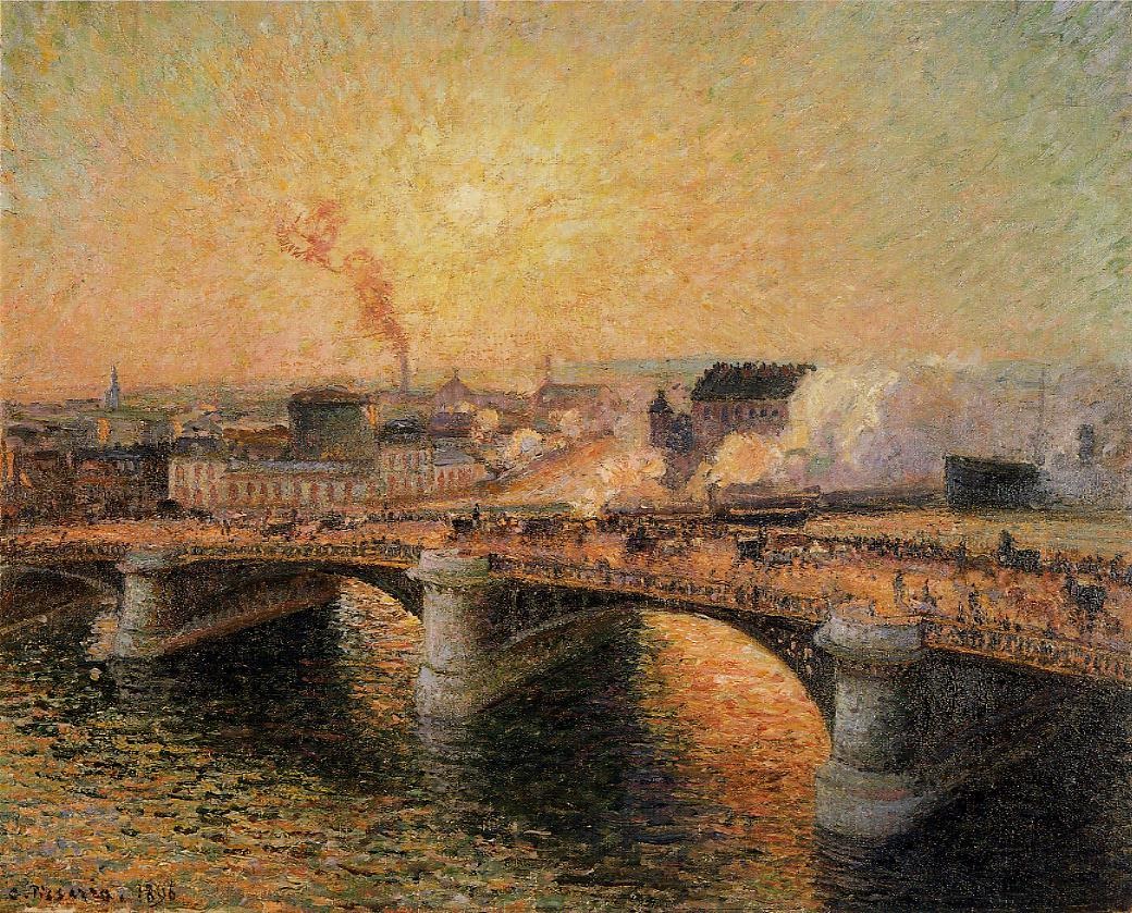 The Boieldieu Bridge, Rouen - Sunset