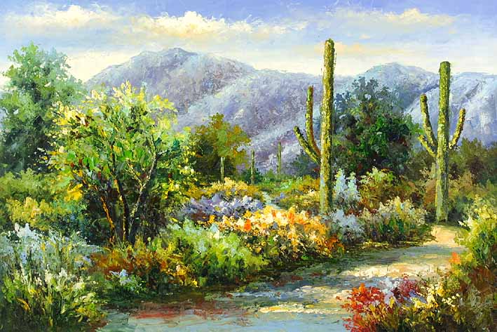 Flora Valley oil painting