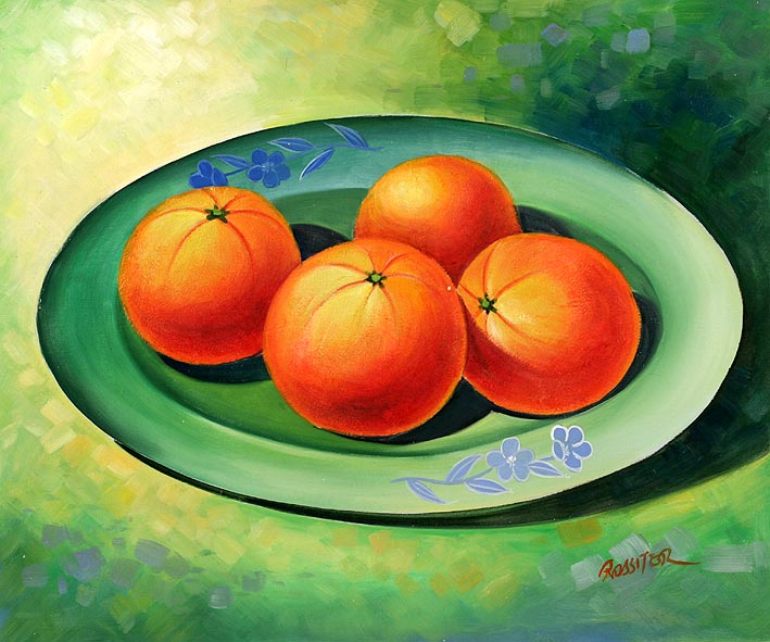 Oranges On A Dish