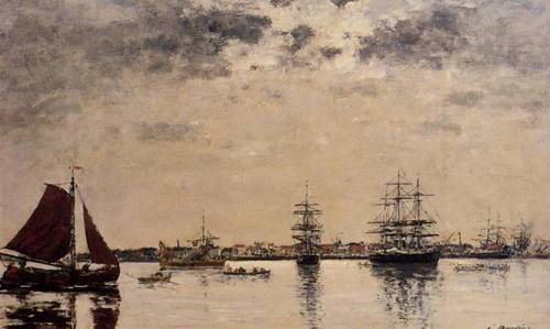 Anvers boats on the River Scheldt 1871-1874
