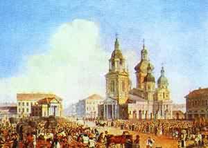 Sennaya Square In St Petersburg 1821-1826