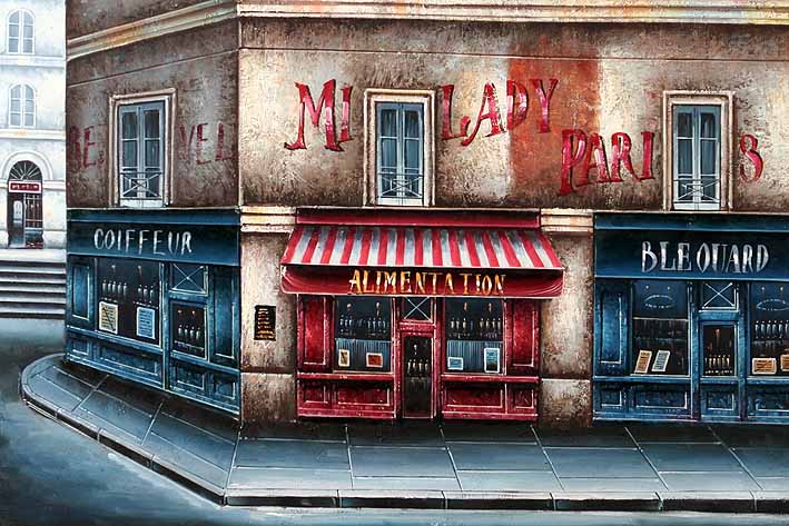 Paris Store Front,Storefront,Storefront painting,Storefront oil