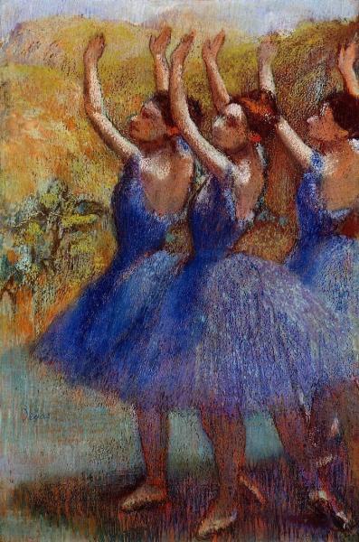 Dancers in Blue,dance oil painting,dance art,dance painting,dance ...