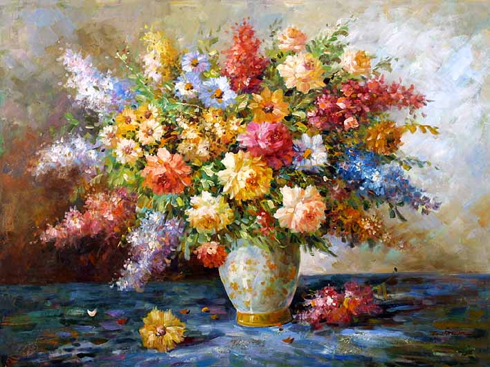 Floral Impression,Flower oil painting,Flower painting,Flower art ...