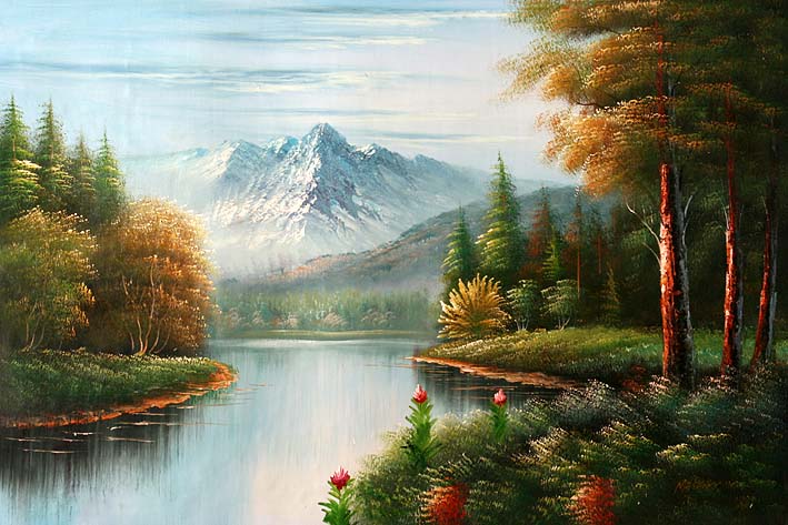 River Landscape (Scene 1),landscape oil painting gallery,landscape art ...